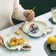 thumbnail image 5 of Wheast Straw Apples Plates Creatives Living Room Fruit Snacks Dry Fruit Plates Tableware Dumpling Plates With Vinegar Dishs Plates, 5 of 6