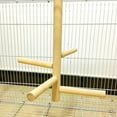 thumbnail image 2 of Pet Bird Toys Parrot Rotating Station Bar Wooden Standing Ladder Parrot 4 Level Round Stairs Toys Pet Bird Supplies, 2 of 8