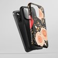 thumbnail image 5 of Floral Roses For All iPhone Series Tough Phone Case Vintage Peach Black Gold, 5 of 7