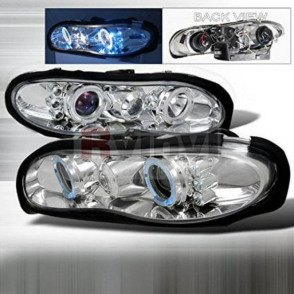 Spec-D Tuning Chevrolet Camaro 1998 1999 2000 2001 2002 LED Halo Projector Headlights - Chrome Ultra