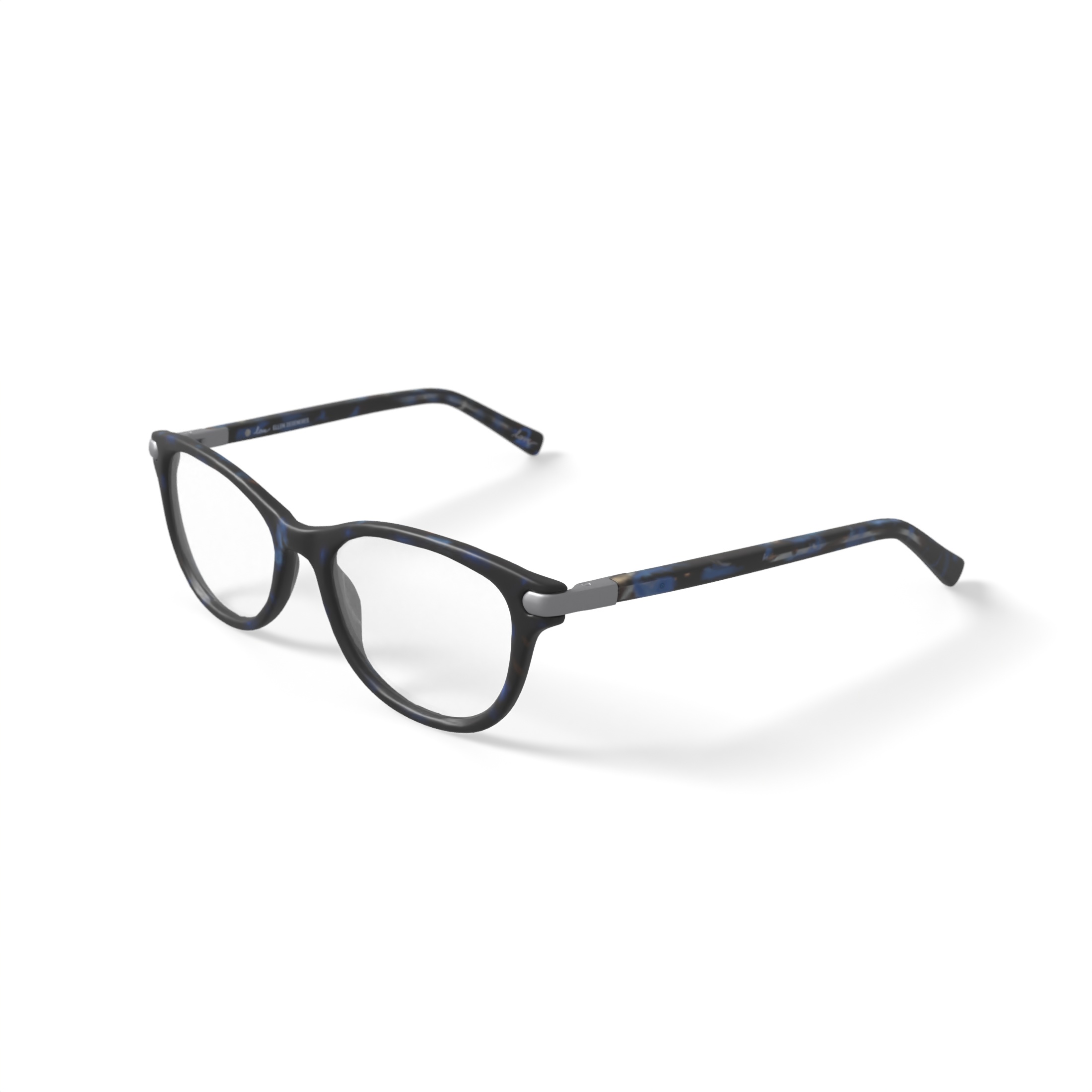 Love by Ellen DeGeneres Womens Prescripton Eyeglasses, Aurora, Lapis, 54-16-140, with Case