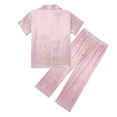 thumbnail image 5 of Otqutp Cute Pajamas Set for Kids Toddler Baby Girls Spring Summer Fashion Print Short Sleeve Button Down Shirts Long Pants Sleepwear Outfits Clothes(Pink-c,8-9 Years), 5 of 9