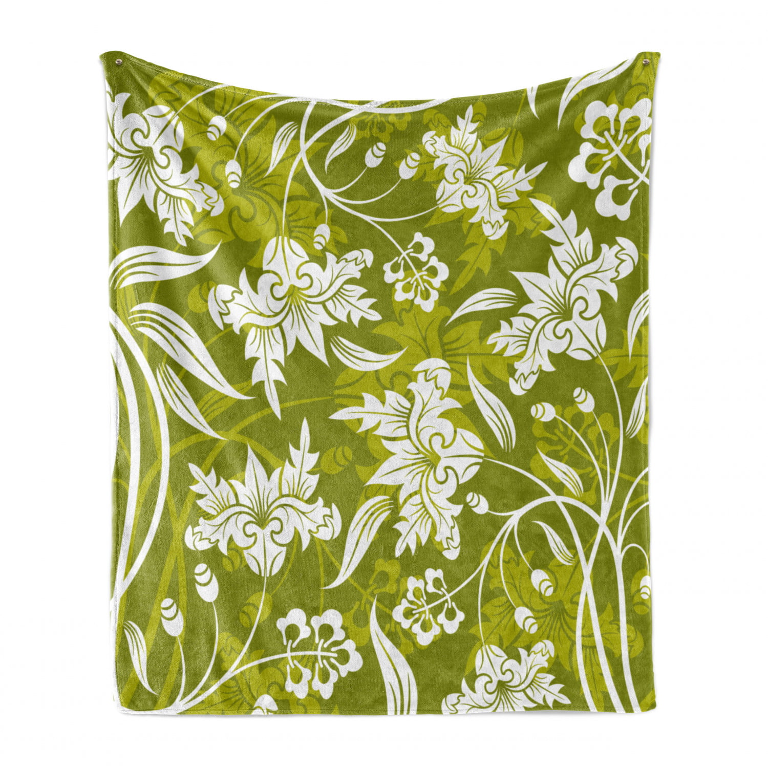 Throw Blanket for Couch Bed Chair Soft Flannel Fleece Blanket 50X60 Flower Pattern Decorative Warm Cozy Lightweight