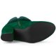 thumbnail image 5 of Botines de Nieve Allegra K Talón de bloque punta Redonda piel Sintética para Mujeres Verde 36, 5 of 6