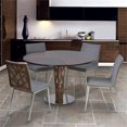 thumbnail image 3 of Armen Living Crystal Collection Modern Fabric Dining Side Chair, Gray (Set of 1), 3 of 6
