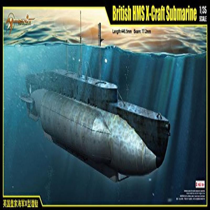 MRT63504 135 Merit British HMS XCraft Submarine [MODEL BUILDING KIT