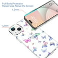 thumbnail image 5 of Nalacover Marble Pattern Phone Case for iPhone 15 Plus, Stylish Slim Lightweight Case, Hybrid Shockproof Anti-Scratches Non-Yellowing Protection Case - Butterfly, 5 of 6