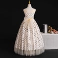 thumbnail image 6 of Girls Princess Dress Sequin Tulle Flower Pageant Birthday Party Wedding Bridesmaid Girl Dresses for 9-15 Years Beige 12-13Years, 6 of 7