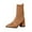 Khaki 1, variant on Wensltd Mid Calf Boots for Women Pointy Toe Versatile Solid Color Autumn Winter Trendy Chunky Heel Boots​