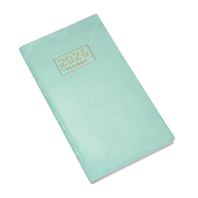 Uxcell 2026 Daily Planner Notebook, 6.8 x 3.8" 64 Sheets Undated to Do List Daily Weekly Monthly Goals Pocket Notebook for Office Home Study Work Weeding Time Management, Laser Green