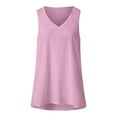 thumbnail image 3 of Fancifize Tank Top Women Casual Loose Fit Solid Color Basic Tops Soft Summer V Neck Sleeveless Tops Shirts Outfits Clothes, 3 of 3