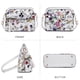 thumbnail image 3 of Bandolera Dasein para mujer, borla, bolsillo con cremallera, estampado floral blanco, 3 of 6