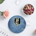 thumbnail image 4 of FMSHPON Hole Cowboy Hole Cat Cute Shorthair Pet Set of 4 Round Coaster for Drinks, Absorbent Ceramic Stone Coasters Cup Mat with Cork Base for Home Kitchen Room Coffee Table Bar Decor, 4 of 6