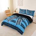 thumbnail image 3 of spefrowx Boho Striped Bow Bedding for Girls, Black Blue Polka Dot Duvet Cover Full, Black Reversible, 3-Piece, 1 Duvet Cover and 2 Pillowcases, 3 of 6