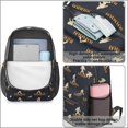 thumbnail image 4 of Bigfoot and Human Black Pattern 17" Waterproof Oxford School Backpacks for Teens, S-Shape Padded Straps, for School, Travel, Hiking, Camping, 4 of 5