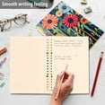 thumbnail image 4 of FORMRS 1-Subject Spiral Notebook 8" x 5" College Ruled 60 Refillable Sheet A5 Hard Cover, Orange Colorful Flowers, 4 of 7