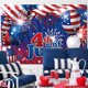 thumbnail image 5 of Decoraciones para el Día de los Caídos, decoraciones para el 4 de julio, decoraciones patrióticas, bandera para colgar fotos del Día de la Independencia, tela de fondo de fibra de poliéster., 5 of 7