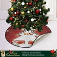 thumbnail image 6 of Coolnut Christmas Santa Claus Christmas Tree Mat Round Christmas Tree Stand Mat Decoration for Holiday Party Home Christmas Day Ornaments Floor Door, 28.3", 6 of 6
