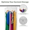 thumbnail image 5 of Garment Bag - Clear Hanging Closet Organizer - Durable Zippered Cover with Rod Protects Dresses, Suits, and Jackets from Dust and Moist, 54"H, 5 of 7