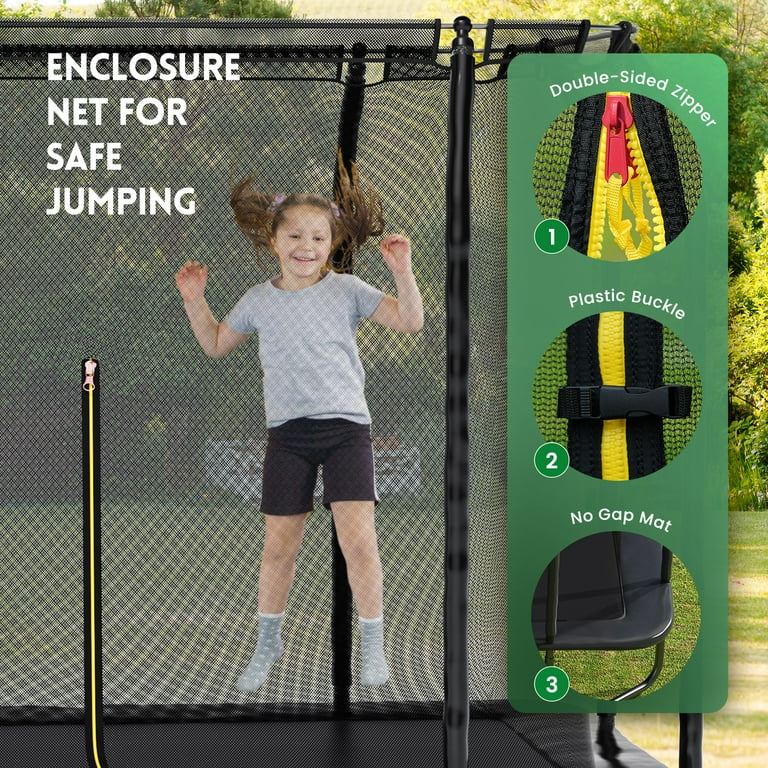 GVDV Trampoline for kids, 7 x 10 FT Rectangle Outdoor Trampoline