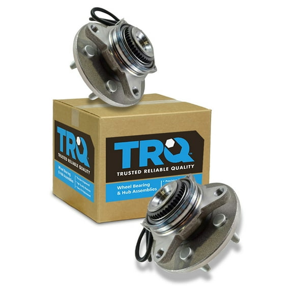 TRQ Wheel Hub & Bearing Assembly Front 4WD Pair for Ford F150 Lincoln Mark LT BHA53492