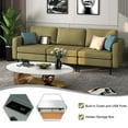 thumbnail image 6 of Costway Modular 3-Seat Sofa Couch w/ Socket USB Ports & Side Storage Pocket Green, 6 of 10
