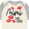 thumbnail image 4 of Inktastic Mimi Was Here Red Kisses Boys or Girls Long Sleeve Baby Bodysuit, 4 of 5