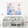 thumbnail image 5 of FREEAMG Hydrangea Butterfly Tapestry Aesthetic Tapestry Wall Hanging for Home Decor 60" x 40" Inches, 5 of 6