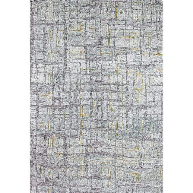 Bashian R130-GY-2.6X8-LC165 2.6 x 8 in. Verona Collection Transitional 100 Percentage Wool Hand Tufted Area Rug, Grey