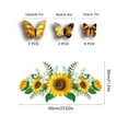 thumbnail image 3 of Bfogop Sunflower Wall Stickers with 3D Butterfly Wall Sticker, Yellow Flowers Wall Decal,Waterproof and Removable, Wall Stickers for Bedroom Living Room Bathroom Decor, 3 of 8