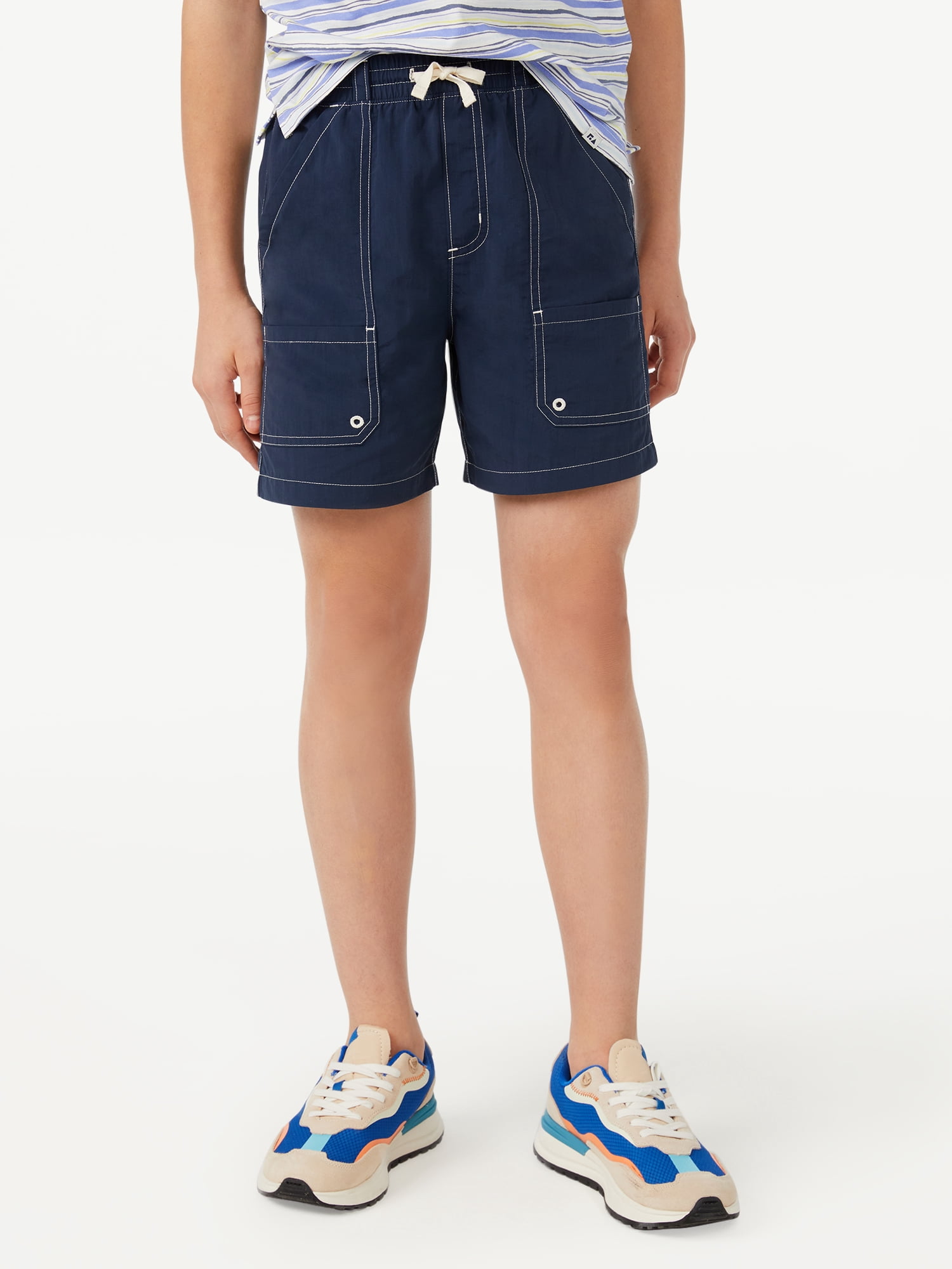 Free Assembly Boys Camp Shorts, 3-Pack, Sizes 4-18