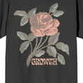 thumbnail image 2 of Vintage Rose Positive Message Growth Men's Charcoal Heather Short Sleeve Crew Neck Tee-XL, 2 of 4