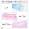 thumbnail image 3 of FORMRS Long Sleeve Top and Pants Pajama Set for Niños 2-Piece Sleepwear, Sizes 18M-8Y, Light Pink Stripes, 3 of 6