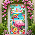 thumbnail image 7 of Tropical Flamingo Summer Beach Banner Ice Cream Floral Paradise for Party Decoration Kids Event Summer Gathering, 7 of 7