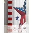 thumbnail image 6 of Independence Day Sheer Curtains 2 Panels Set America White Wooden Stripes U.S. Flag Sheer Window Curtains Light Filtering Rod Pocket Voile Drapes for Bedroom Living Room 52"X96", 6 of 8