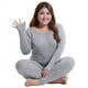 thumbnail image 2 of Ropa interior térmica para mujer color sólido grasa MM más grasa más tamaño otoño pantalones rasguño pelo más terciopelo fino siete colores 240 kg, 2 of 4
