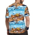 thumbnail image 2 of Wukai Animals on Noah's Ark Floating Print Men's Short-Sleeved Mesh T-Shirt,Quick-Dry Short Sleeve Workout T-Shirt-Large, 2 of 8