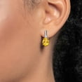 thumbnail image 4 of Gem Stone King 925 Sterling Silver Yellow Citrine and White Topaz Earrings for Women (2.46 Cttw, Gemstone November Birthstone, Oval 9X7MM), 4 of 5