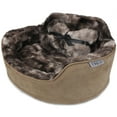 thumbnail image 2 of Precious Tails Faux Fur Princess Cat Dog Bed with Plush Bone Pillow – Small, 2 of 7