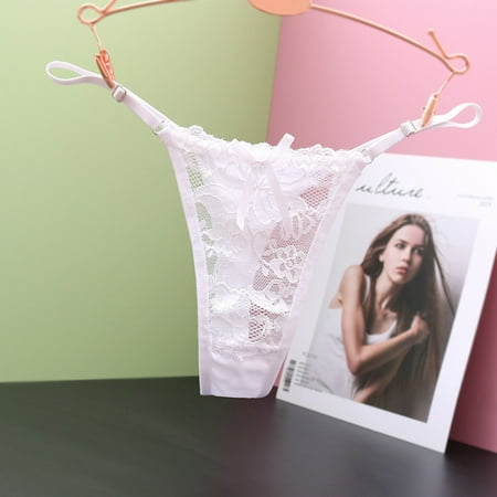 ZVNAH Women s Sexy Floral Lace G String Thongs  Valentine s Day Gifts  Couple Supplies  One Size  Mesh Hollow Out See Though Panties