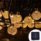 thumbnail image 3 of Cadena de luces solares para exteriores a prueba de agua, luces de globo de cristal solar de 20 LED, luces de cadena con energía solar para exteriores de 5 m / 16.4 pies para jardín, (blanco, 3 of 5