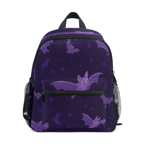 Mini Backpack Purple Bat - Durable with Safety Features for 3-8 Years