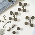 thumbnail image 3 of 8 Sets Alloy Adjustable Jean Button Pins Waist Tightener Platinum Sewing Fasteners for Garment Accessories Antique Bronze 32x11mm, 3 of 4