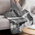 thumbnail image 3 of Hippo Blanket Soft Cozy Warm Throw Blanket for Couch, Plush Fuzzy Flannel Fleece Blankets for Sofa, Funny Animal Bathtub Abstract Art Grey Bed Blankets Lightweight Gifts for Women, 30"x40", 3 of 9