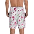 thumbnail image 3 of Kdxio Lilies Flowers Print Mens Sleep Shorts Bottoms Soft Comfy Pajama Wear Pants with Drawstring Pockets, 3 of 7