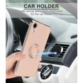 thumbnail image 5 of case for iPhone XR Case with Ring Holder Magnetic Kickstand Soft TPU Non-Slip Matte Back Cover Microfiber Lining Anti-Scratch Shockproof Full-Body Protective Case for iPhone XR(Pink), 5 of 6
