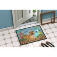thumbnail image 2 of Carolines Treasures CK1281JMAT Shar Pei Puppy Spring Door Mat Indoor Rug or Outdoor Welcome Mat 24x36 Doormat  36"L x, 2 of 4