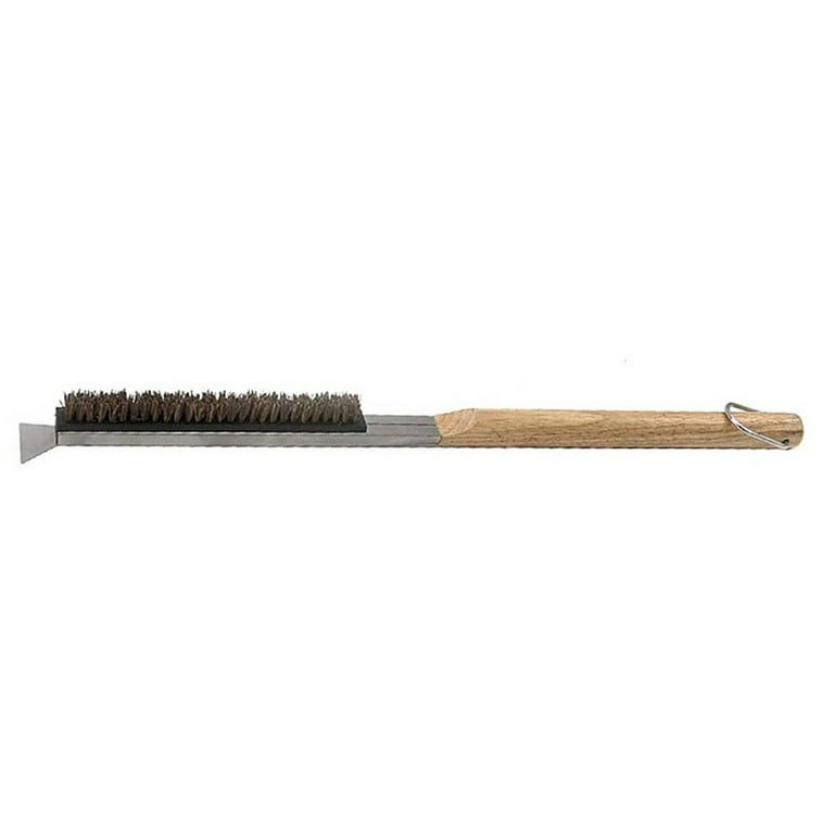 Pizza Oven Cleaning Brush Stone with Stainless Steel Scraper Palm