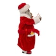 thumbnail image 2 of Kurt Adler 10.5-Inch Fabrich√© Black Santa in Pajamas and Robe, 2 of 3