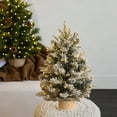 thumbnail image 5 of White Small Spruce Christmas Tree, Artificial Christmas Tree with Pot Pine Cones Snow-Covered For Desks Office Desks And Home Christmas Decorations 18IN, 5 of 8